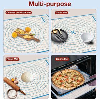 Pizza Dough Box Container And Silicone Dough Mat Bundle