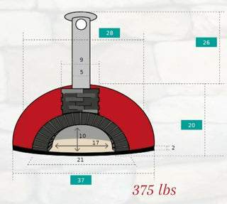 Portable Wood Fired Brick Pizza Oven - Tonío